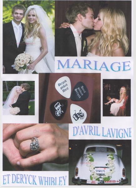 MARIAGE D'AVRIL LAVIGNE ET DERYCK WHIBLEY